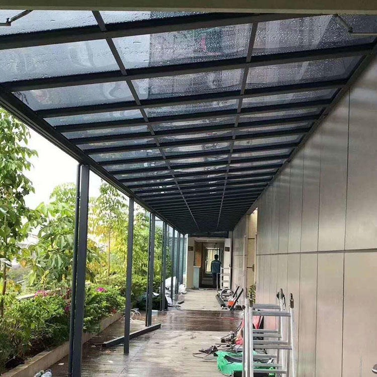 铝合金雨棚定制 质量可靠 铝合金雨棚公司 铝合金露台棚 铝合金别墅雨棚厂家