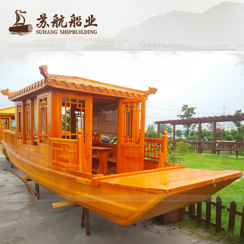 江苏厂家手划船 观光木船 高品质木船