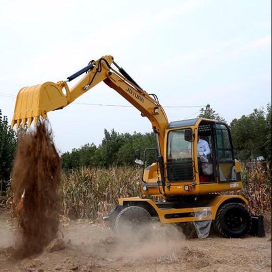 新疆用9吨左右的小型挖掘机   久鼎源JDY90W-9T轮式小挖机
