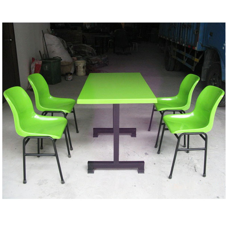 厂家直销8人玻璃钢长条凳连体餐桌椅可定制示例图30