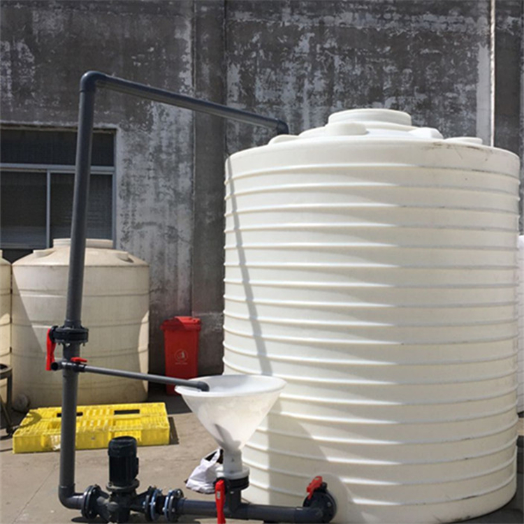 定做30吨养殖锥底容器 定制纯净水设备尖底水塔 批发带槽钢托盘塑料大桶