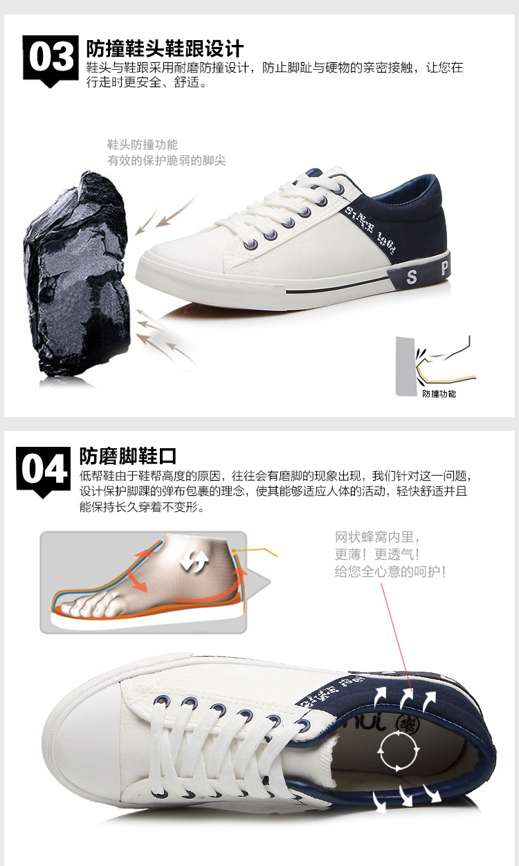 正品新款绑带低帮帆布鞋男鞋日常休闲韩版潮流鞋学生鞋平跟橡胶底示例图17