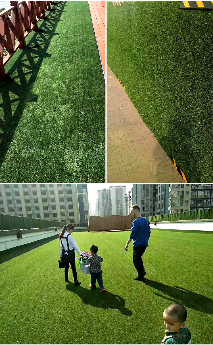 人造草坪仿真草坪塑料假绿植幼儿园人工草皮户外装饰绿色地毯批发示例图13