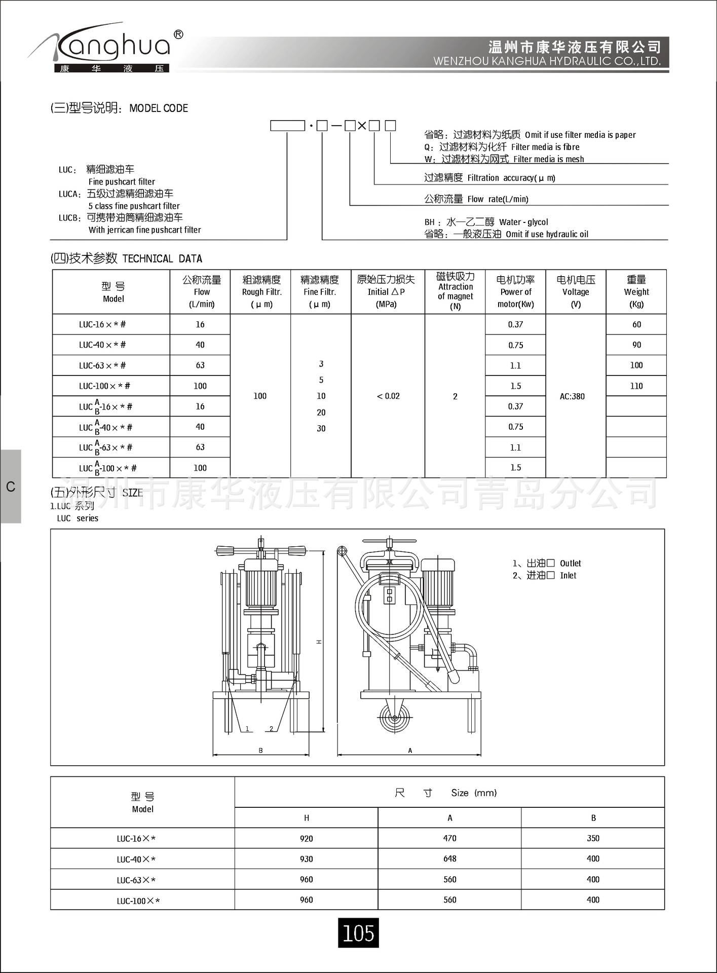青岛滤油车LUC-16*10/20/30， 移动式精细滤油车 精过滤滤油机示例图2