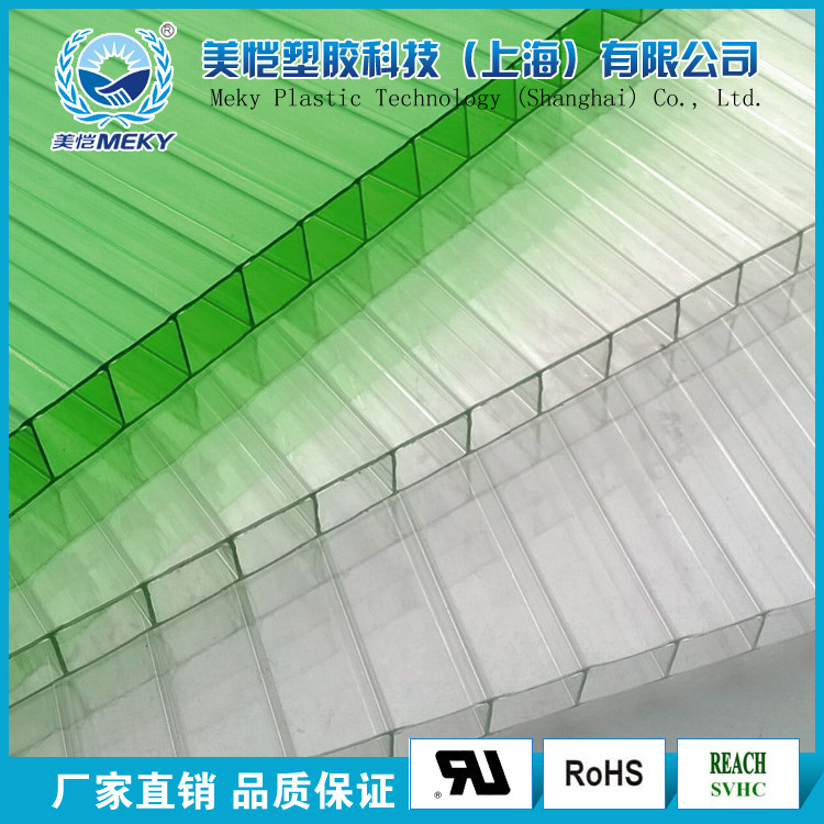 厂家定制2层矩形PC阳光板 双层PC中空板 聚碳酸酯阳光板 卡布隆板示例图13