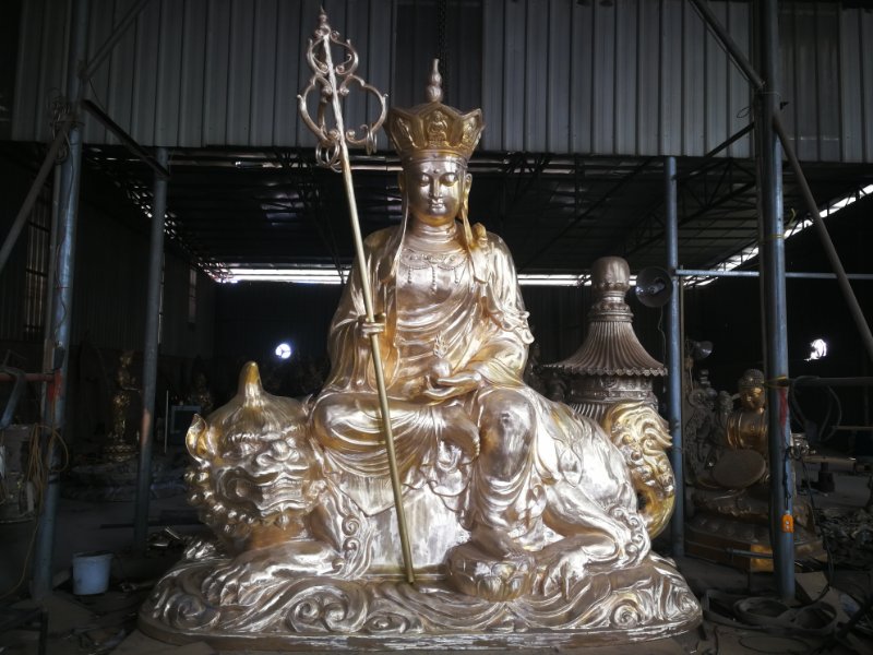 佛像 佛像铸造厂家直销极彩地藏王佛像 极彩地藏王佛像 树脂地藏王佛像