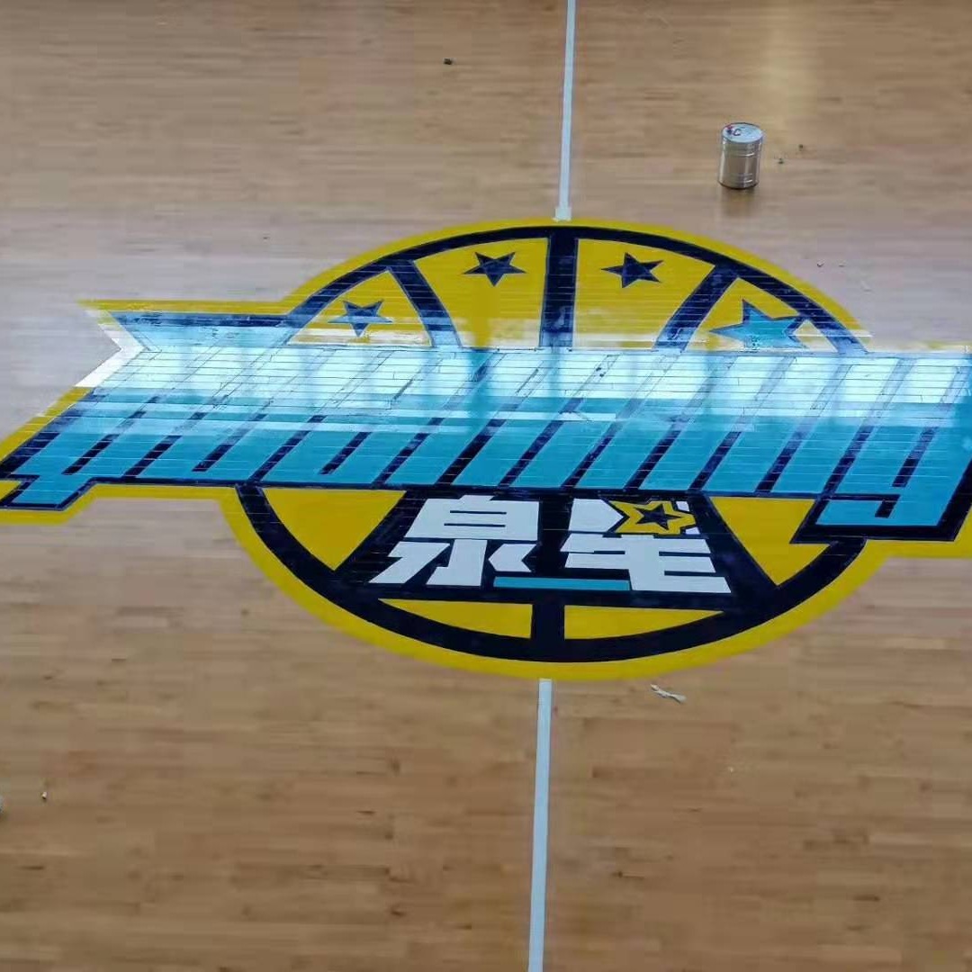 河北双鑫厂家定做体育场馆运动木地板篮球馆运动木地板实木运动木地板