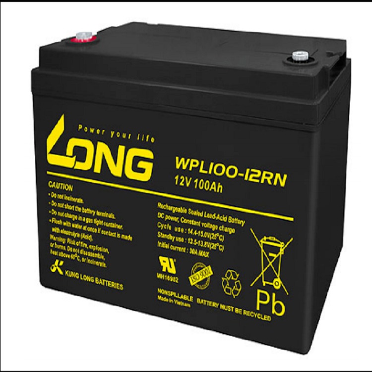 广隆蓄电池WPL100-12RN LONG蓄电池12V100AH消防通讯照明应急电源
