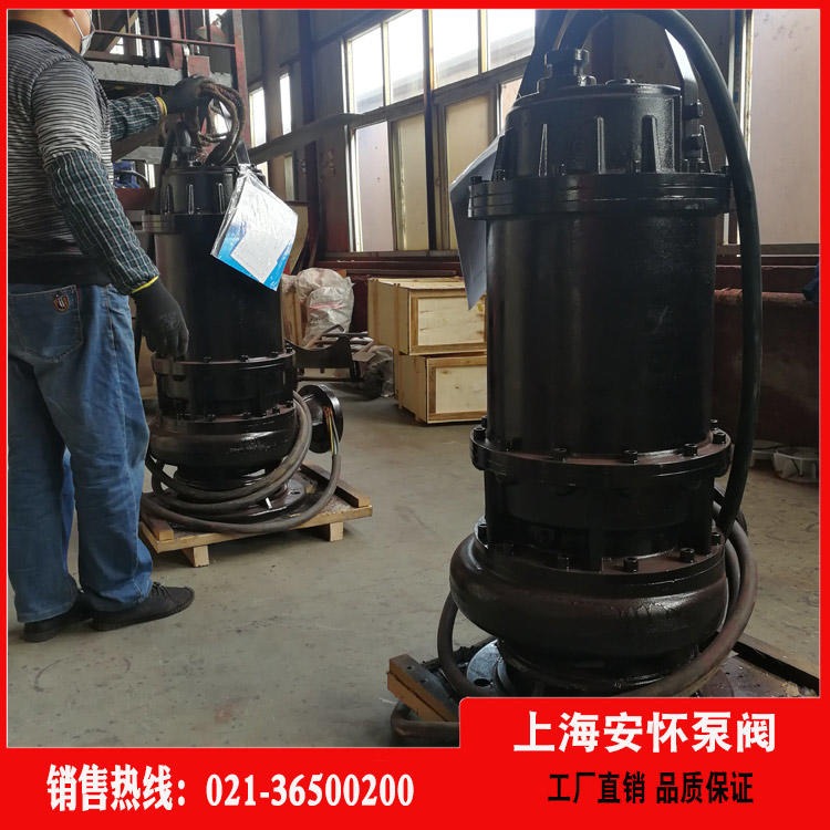 无堵塞污水泵  上海安怀QW100-100-35-18.5潜水型排污泵 耐腐蚀潜水泵