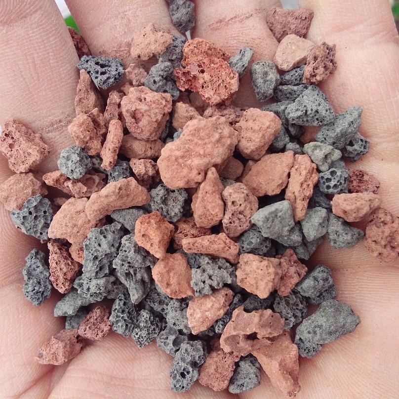 大量批发红色火山石滤料 1-3cm火山石 园艺黑色火山石 污水处理用2-3厘米火山石