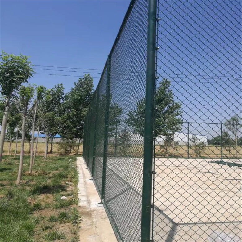 德兰 篮球场围栏网厂家供应绿色笼式足球场围网 浸塑勾花球场护栏