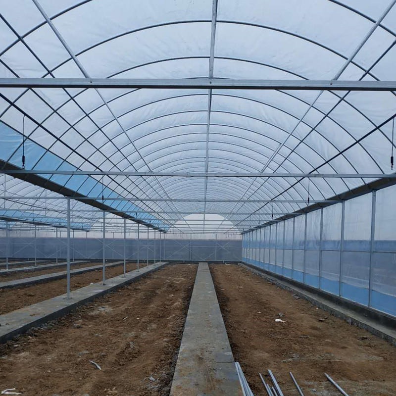 简易连体大棚骨架每亩地 养殖棚一个1平方 花棚温室安装 草莓大棚造价图片