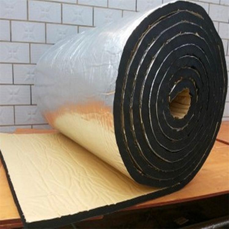 厂家批发 华美神州b2级橡塑板 热力管道保温阻寒用贴铝箔橡塑保温板