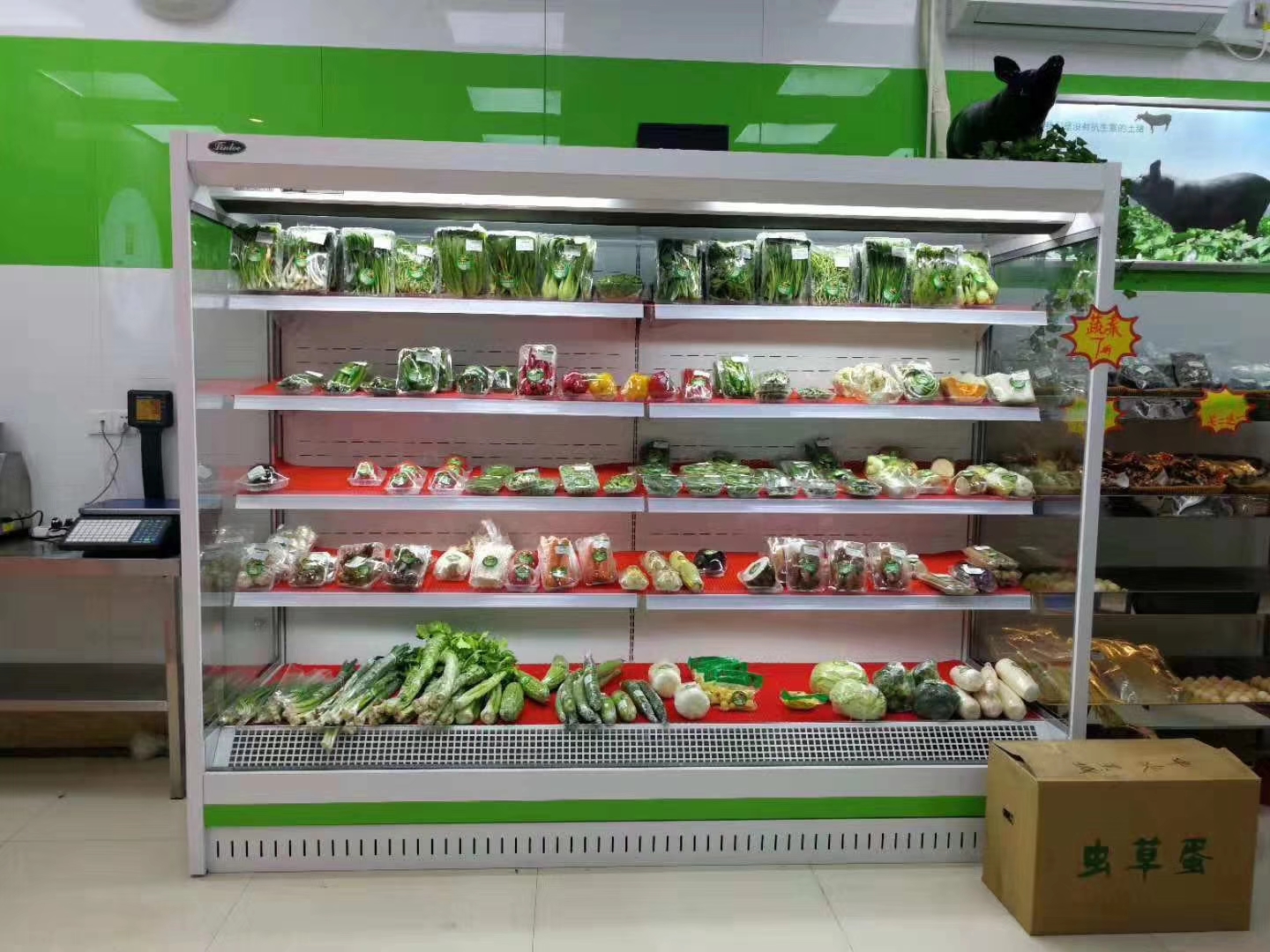 郴州超市保鲜风幕柜图片款式