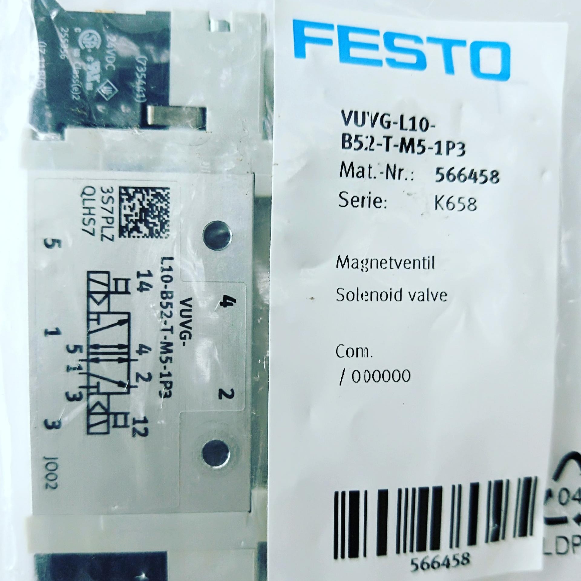 德国FESTO/费斯托VUVG-LK14-B52-T-G18-1H2L-S电磁阀特价