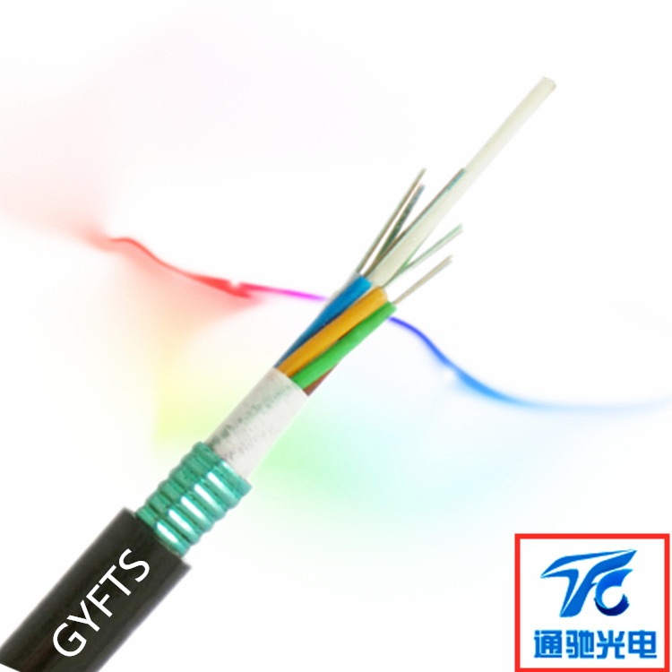 通驰光电  厂家直销GYFTS光缆铠装层绞式 国标GYFTS-24B1非金属管道光缆 厂家直销