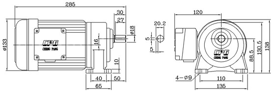 晟邦城邦CPG电动机 齿轮减速马达CH750-80S/CH2200-45S示例图4
