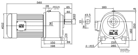 晟邦城邦CPG电动机 齿轮减速马达CH750-80S/CH2200-45S示例图17