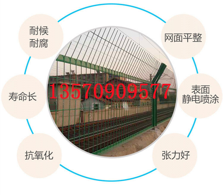 高速路护栏网 佛山厂家框架铁丝围栏 顺德圈地绿色围栏网防锈示例图2