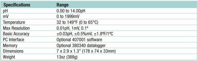Extech艾示科 407228 重型pH/mV/温度测量仪表套装示例图3