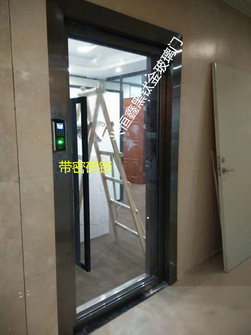 深圳不锈钢玻璃门黑钛金玻璃门地弹簧玻璃门玫瑰金玻璃门示例图2
