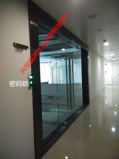 定做深圳不锈钢玻璃门电动玻璃门办公室玻璃门地弹簧玻璃门店铺玻璃门示例图3