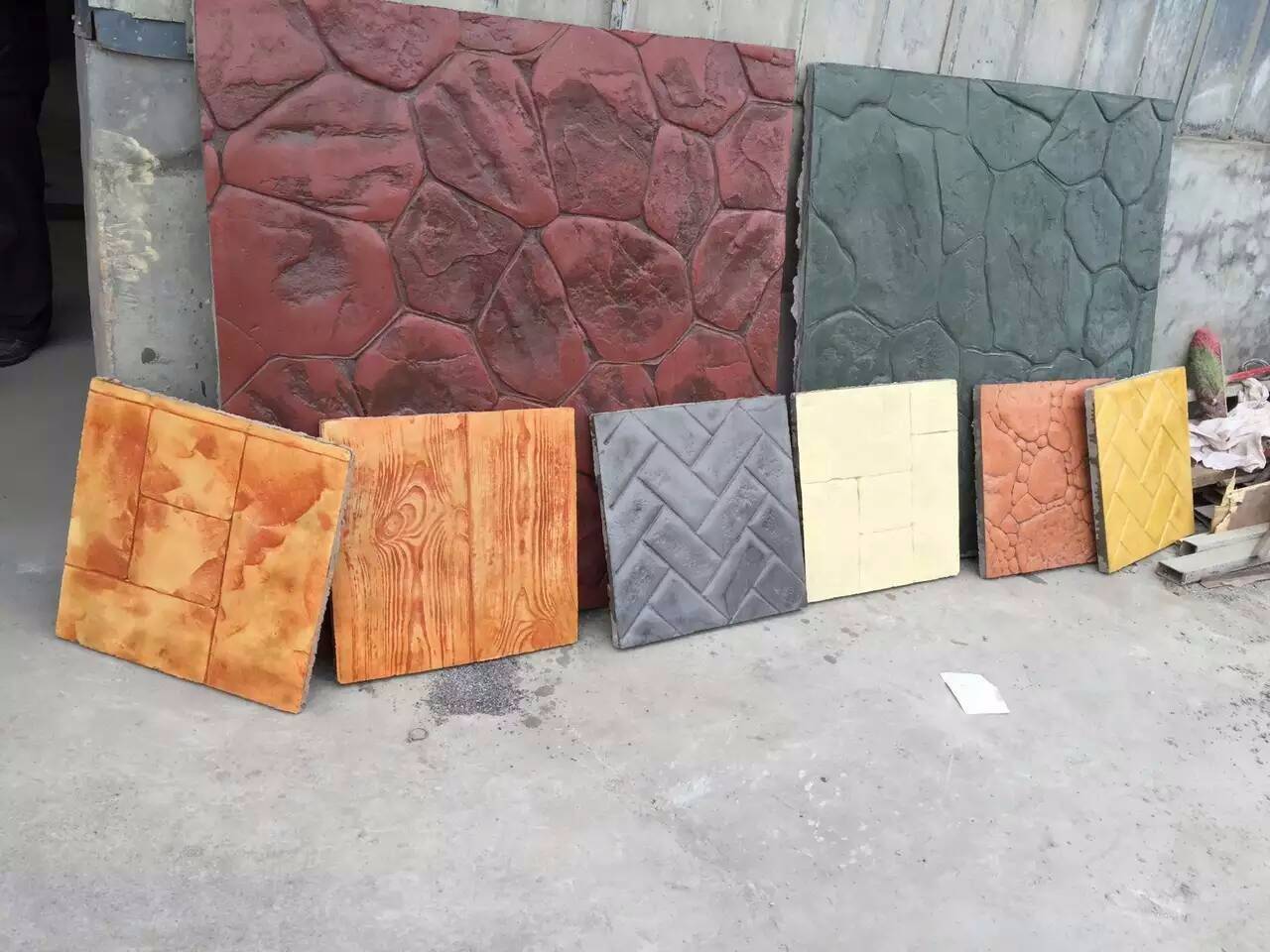 印模混凝土材料厂家 彩色印模地坪 印模路面材料 彩色混凝土印模压花示例图1