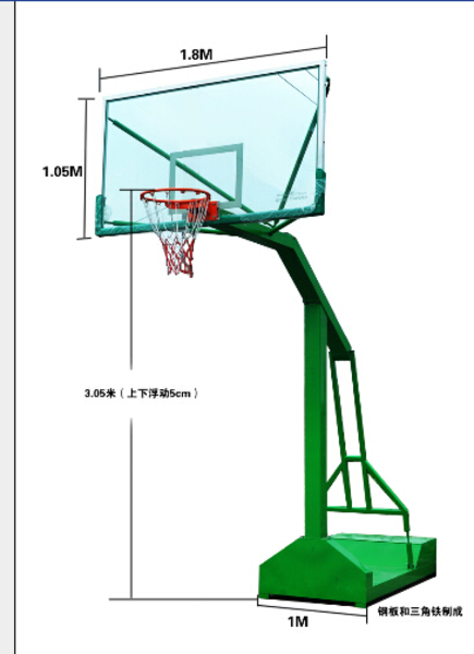 广西贵港港北区篮球架价格  室外篮球架  安装效果图