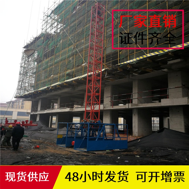 郑州宝基建筑物料提升机 高层工程室外固定施工升降机 楼房SS100/100型物料提升机