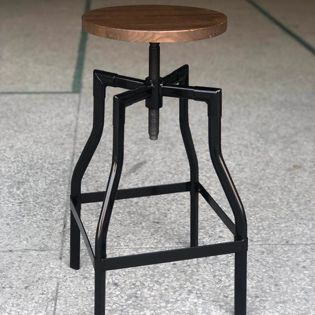 北京 吧台椅子现代简约风格客厅奶茶店工业酒桌阳高脚北欧实木家用铁艺