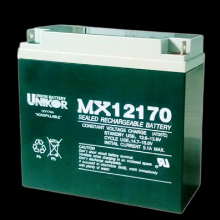 友联蓄电池MX12170 免维护电池 储能应急电池 友联蓄电池12V17AH