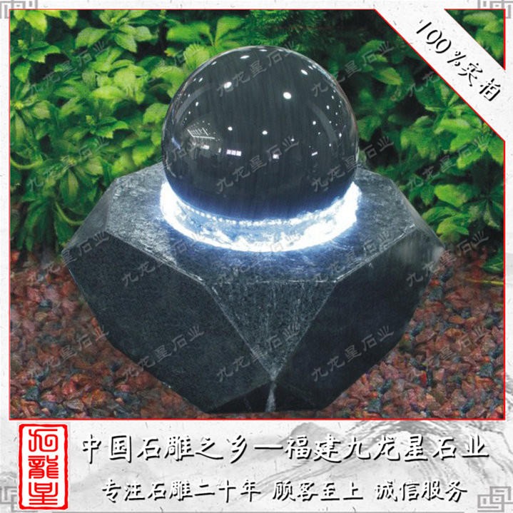 大中小型石雕风水球 中国黑枫叶红 欧式现代简约 造型多样 九龙星