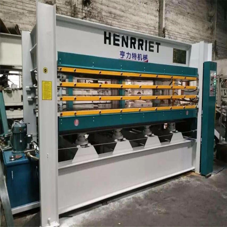 亨力特生产三层120吨4X10尺木工板贴木皮热压机  多层热压机  蜂窝板压机