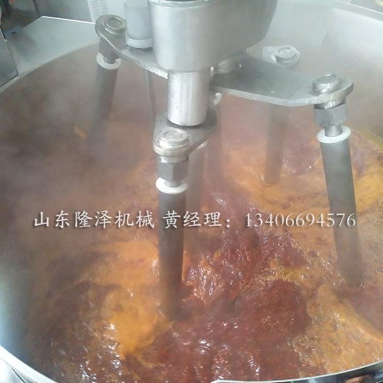 电磁加热炒火锅底料的炒锅 龙虾炒制设备 炒调味品调料机器图片