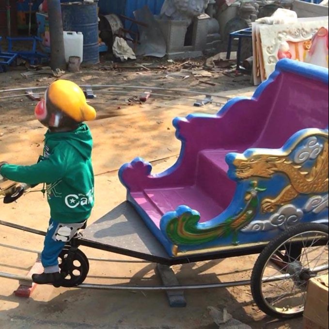 猴子拉车游乐设备价格  户外小型游乐设备  广场游乐设备图片