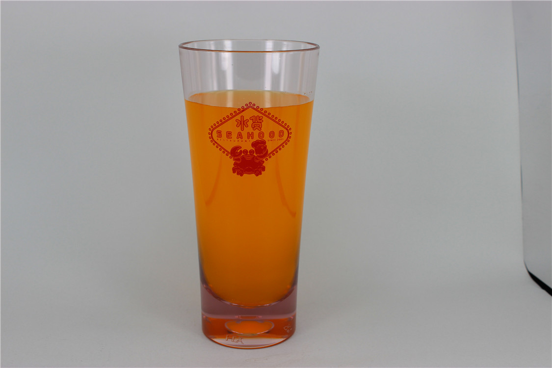 东莞17oz彩色塑料杯饮料奶茶杯仿真玻璃不碎杯500ml透明PC塑胶杯示例图3