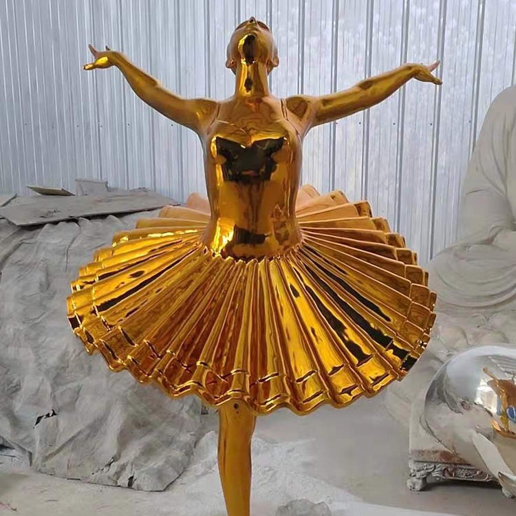 佰盛 芭蕾舞女孩雕塑 玻璃钢芭蕾雕塑 跳舞女孩雕塑摆件 厂家定制图片
