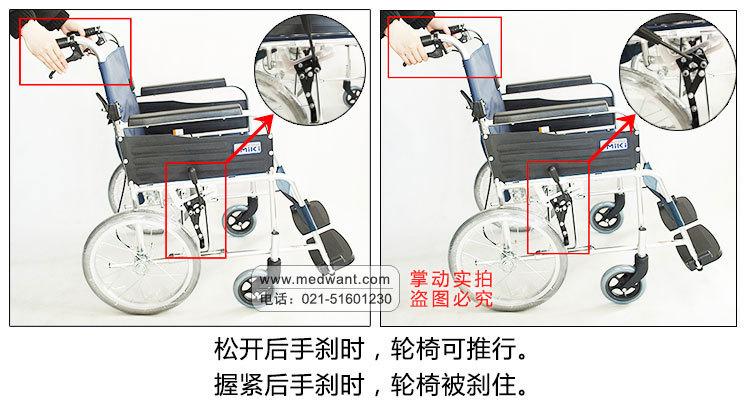 批发MiKi三贵轮椅MPTC-46JL 轻便折叠 时尚老人残疾人代步车示例图7