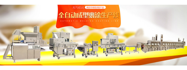 博康CXJ600肉饼成型机 卡通鸡块 鸡排成型上浆裹粉生产线示例图1