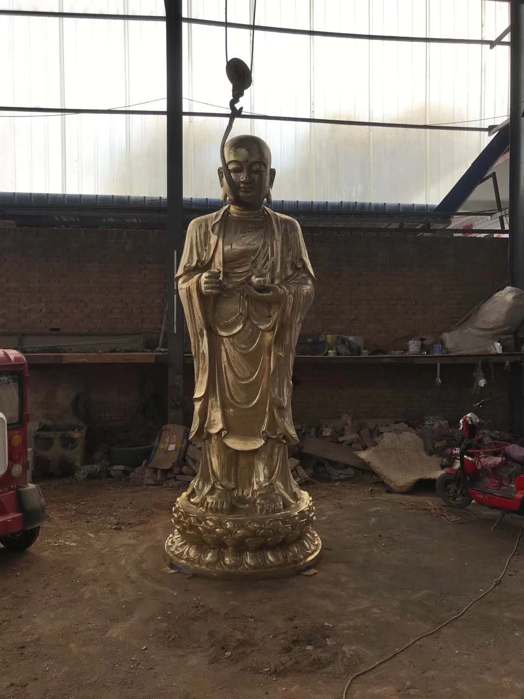 佛像 佛像铸造厂家直销站像地藏王佛像 地藏王殿供奉地藏王菩萨 贴金地藏王佛像