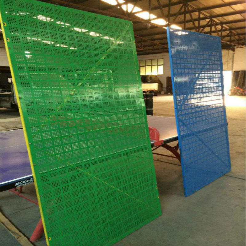 双色工地钢防护网 外架爬架网 新式蓝色钢板防护网亚奇
