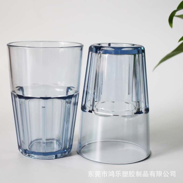创意AS八角塑料酒杯400ml透明多边菱角杯塑料烈酒杯塑料水杯示例图3