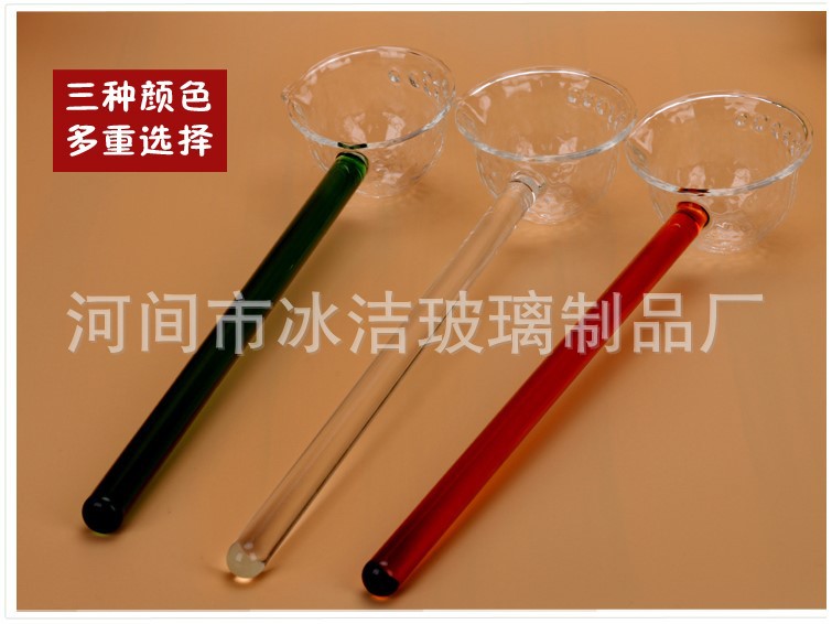 新品 功夫茶具玻璃大号茶碗日式煮茶碗玻璃目纹分茶勺茶道零配示例图7