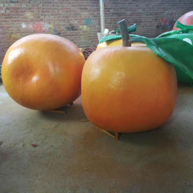 佰盛 大型柚子雕塑 农场仿真柚子雕塑 农场果园水果柚子模型