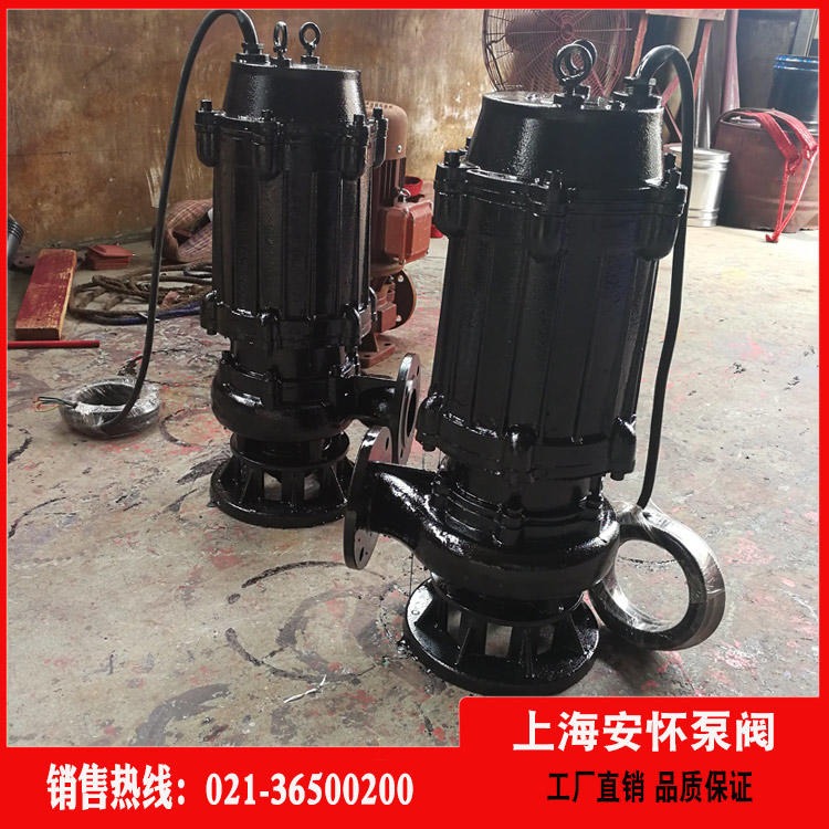 8寸潜水泵  上海安怀QW200-300-7-11立式污水泵 污水水泵