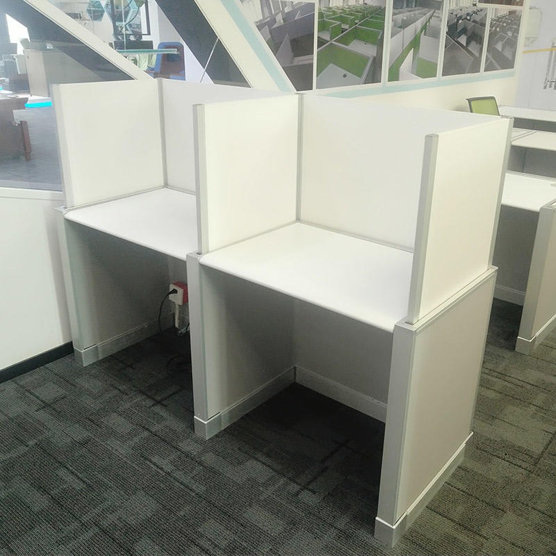 方方智能单人位电脑桌可升降隔板雅思托福考场中心多媒体多功能教室图片