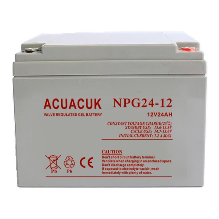 ACUACUK蓄电池NP24-12 阀控式密封铅酸蓄电池12V24AH直流屏 逆变器 UPS/EPS应用