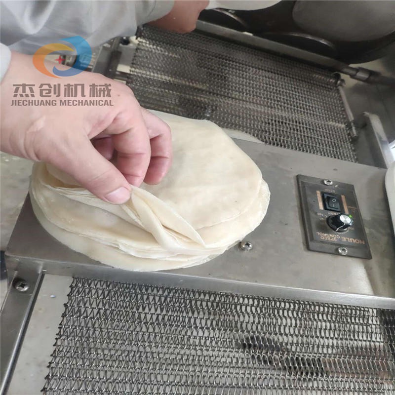 高产定制全自动薄饼机 自动控温春饼机器 送货上门烤鸭饼成型设备图片