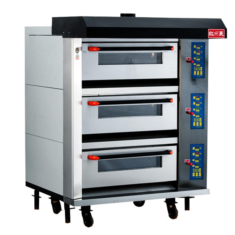 红菱三层九盘电烤箱层叠式电脑版电烤炉面食烘培设备XYF-3HPL-N型 厂家批发销售