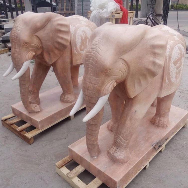 专业生产定制石雕大象 花岗岩石雕象 招财大象 吉祥如意象 动物石雕门口摆件